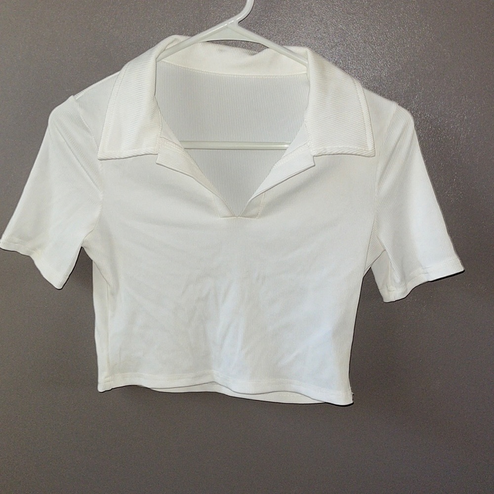 white crop top